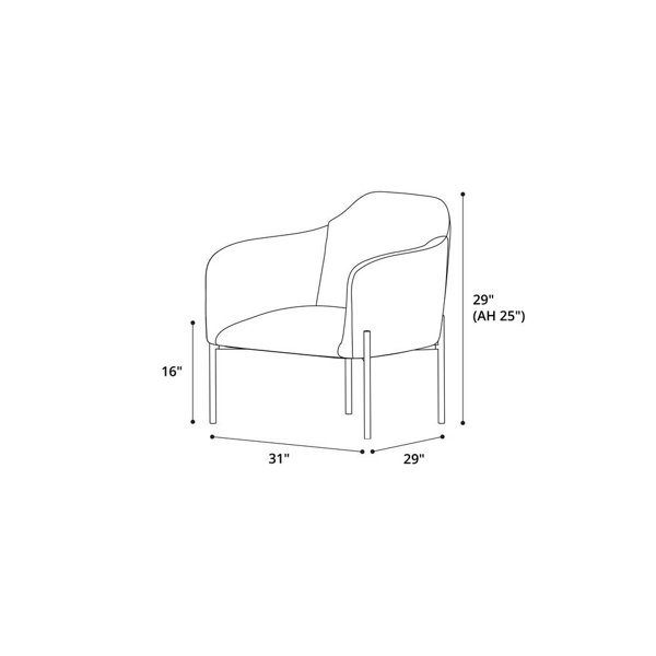 ModloftBlack Tiemann 31'' Wide Linen Barrel Chair Wayfair.ca